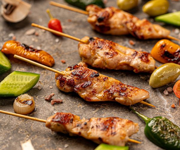 Mini brochettes de poulet